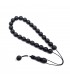 Ebony worry beads - komboloi basic bead finish, code 148