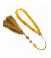 Champagne amber efhantro worry beads, classic finish, code 425